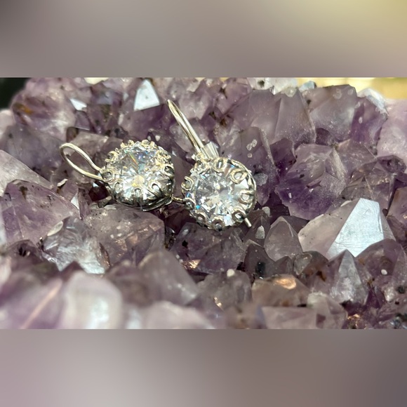 SPECIAL 9 pairs of new sterling silver earrings with Cz & pearl md in Israel - Picture 7 of 8